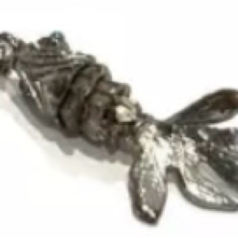 Mystical Native American Fish and Bird Articulating Pendant with Turquoise Eye - Picture 7 of 7
